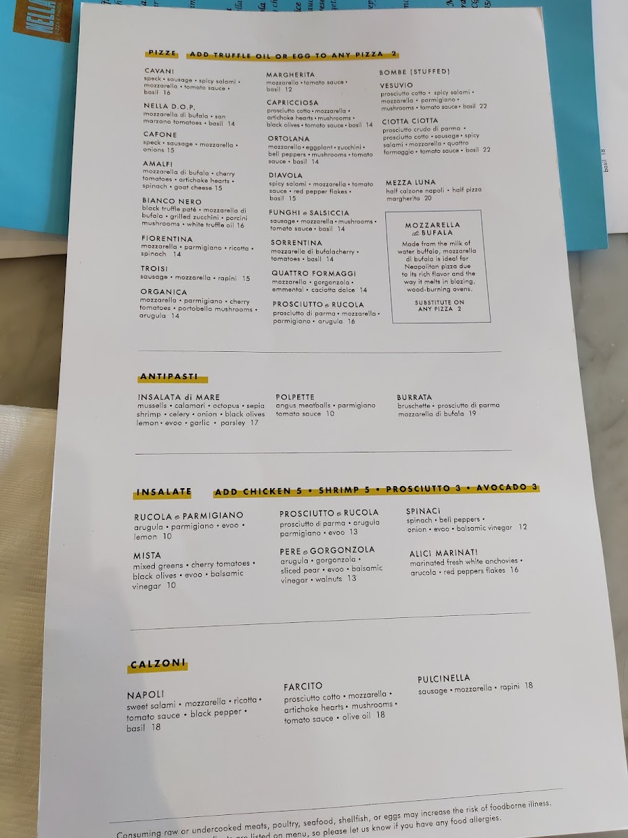 Nella Pizza e Pasta Menu - Image 5